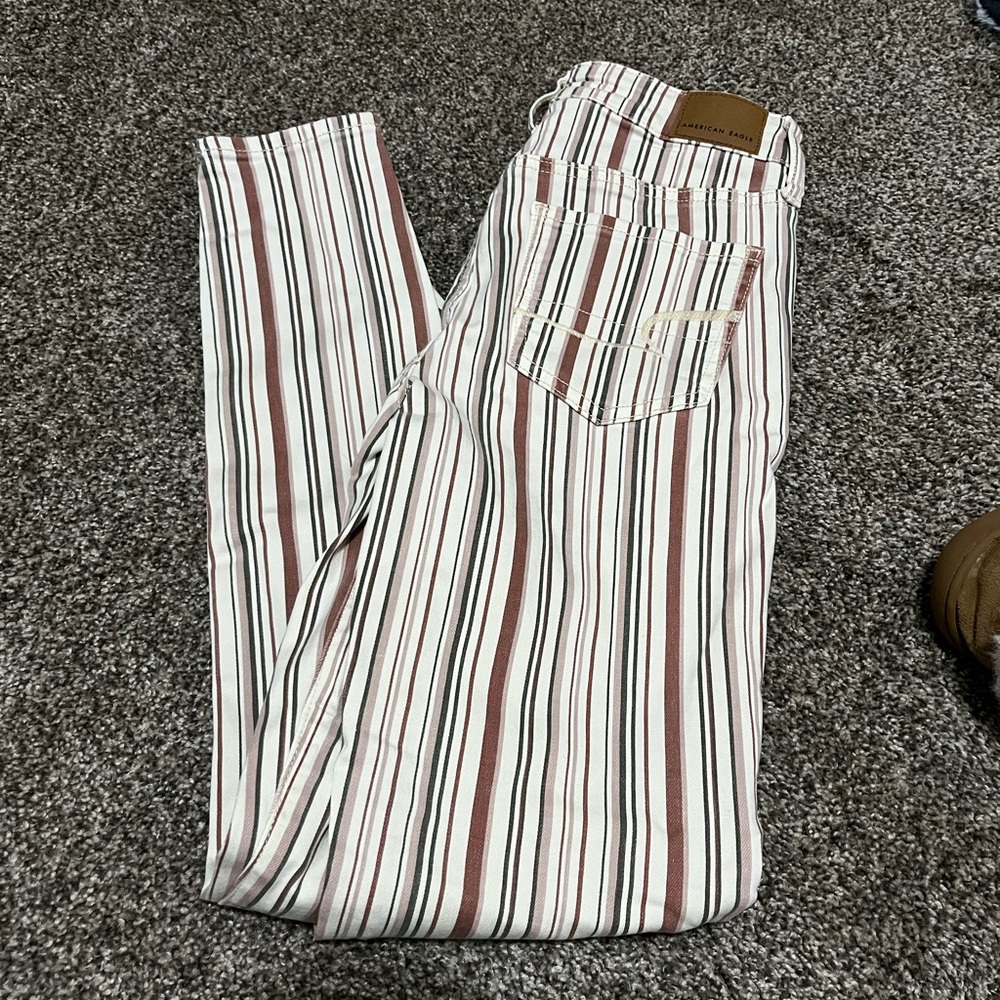 American Eagle Striped Jeans